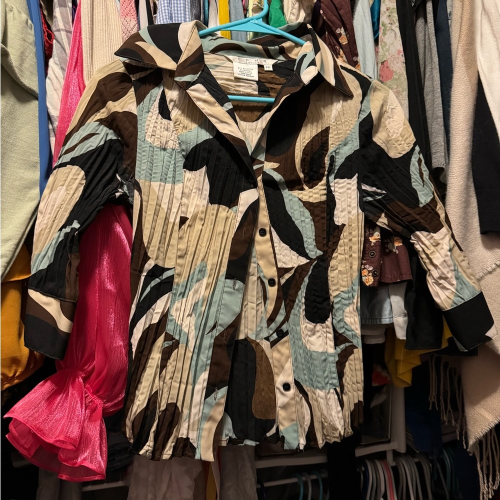 Abstract print blouse